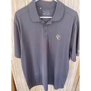 Under Armour Men's Polo Shirt XL Loose Fit Performance Golf Short Sleeve Grey